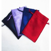 Custom Silk printed Drawstring Cloth Dust Satin bags with Logo