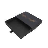 Custom luxury gift packaging drawer box with gold logo stamping